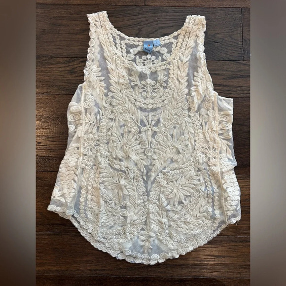Pink Mello Lace Top- Size Large - Picture 1 of 4